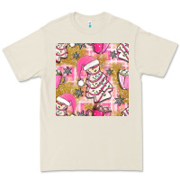 Bone christmas cake and pink mug seamless pattern bbs Premium Tee - BundleAndBundleShop