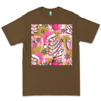 Christmas Cake And Pink Mug Seamless Pattern Bbs Premium Tee | Teevron