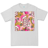 Dove Grey christmas cake and pink mug seamless pattern bbs Premium Tee - BundleAndBundleShop