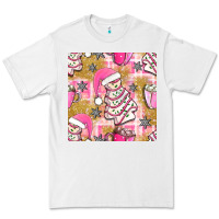 White christmas cake and pink mug seamless pattern bbs Premium Tee - BundleAndBundleShop