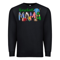 Black baseball mama Premium Sweatshirt - CowhideDigitalArt