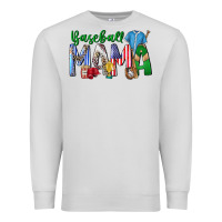 Dove Grey baseball mama Premium Sweatshirt - CowhideDigitalArt