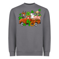 Storm St. Patrick's farm animals and truck Heavyweight Sweatshirt - OliviaCreatesArt