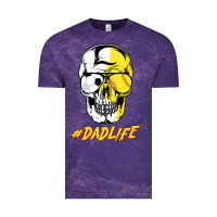 Cloud Purple Dad life Sugar Skull for Soccer Softball Halloween Costume Vintage Tee - maiPhamDesign