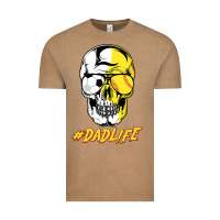 Vintage Coffee Dad life Sugar Skull for Soccer Softball Halloween Costume Vintage Tee - maiPhamDesign