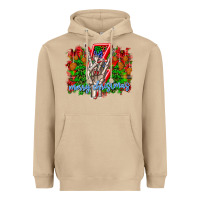 Mushroom punk rock Merry Christmas Heavyweight Hoodie - CowhideDigitalArt