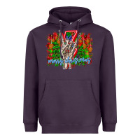 Plum punk rock Merry Christmas Heavyweight Hoodie - CowhideDigitalArt
