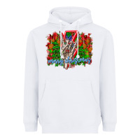 White punk rock Merry Christmas Heavyweight Hoodie - CowhideDigitalArt