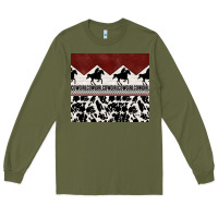 Army Green cowgirl with cowhide Long Sleeve Tee - TumblerDesignByShophia