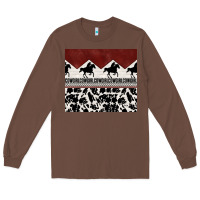 Chestnut cowgirl with cowhide Long Sleeve Tee - TumblerDesignByShophia