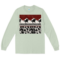Matcha cowgirl with cowhide Long Sleeve Tee - TumblerDesignByShophia