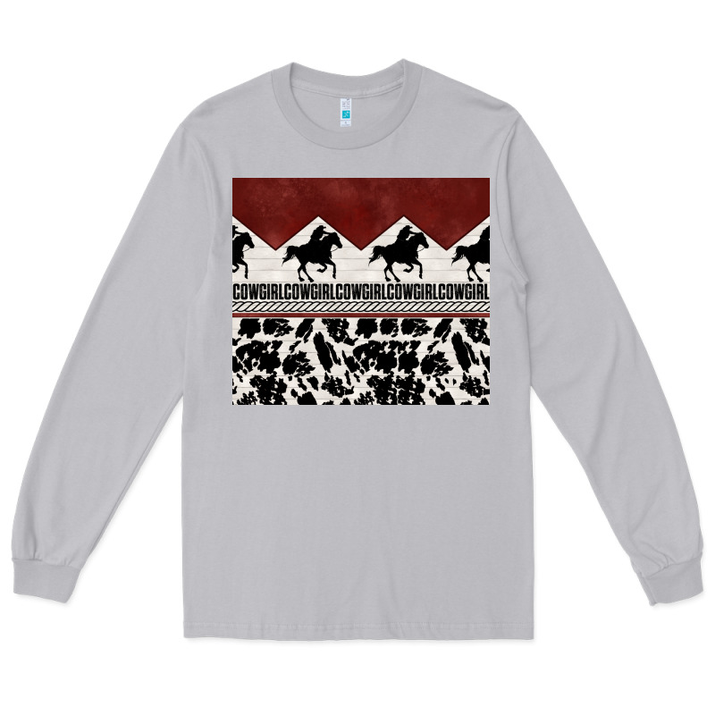 Cowgirl With Cowhide Long Sleeve Tee by TumblerDesignByShophia | Teevron