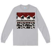 Moon Dust cowgirl with cowhide Long Sleeve Tee - TumblerDesignByShophia