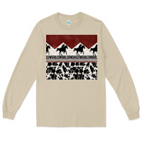 Mushroom cowgirl with cowhide Long Sleeve Tee - TumblerDesignByShophia