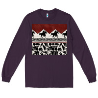 Plum cowgirl with cowhide Long Sleeve Tee - TumblerDesignByShophia