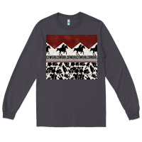 Smoke cowgirl with cowhide Long Sleeve Tee - TumblerDesignByShophia