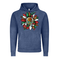 Vintage Denim Mexican Sunflower Vintage Hoodie - texasbilliewilder
