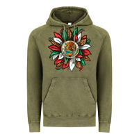 Vintage Olive Mexican Sunflower Vintage Hoodie - texasbilliewilder
