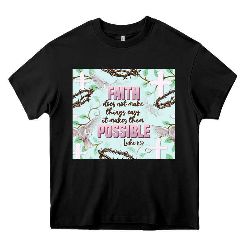 Faith Does Not Make Things Easy Heavy Core Tee by JahusDesignShop | Teevron