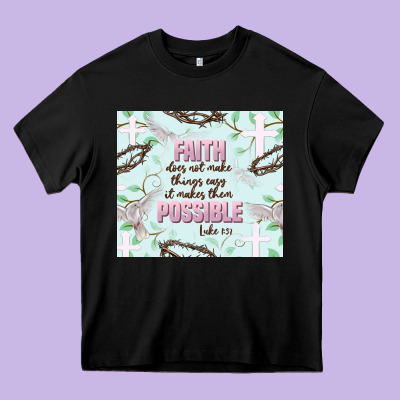 Faith Does Not Make Things Easy Heavy Core Tee Designed By Jahusdesignshop