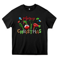 Black merry christmas hair dresser Heavy Core Tee - MaliasSmallBusiness