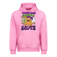 Fuchsia Pink theres some horrors in this house Urban Hoodie - BarkalooDesign