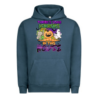 Pigment Midnight Navy theres some horrors in this house Urban Hoodie - BarkalooDesign