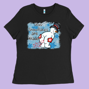 How Snowflakes Are Made Winter Christmas Ladies Tee Designed By Maliassmallbusiness