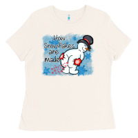 Bone how snowflakes are made winter christmas Ladies Tee - MaliasSmallBusiness