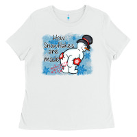White how snowflakes are made winter christmas Ladies Tee - MaliasSmallBusiness