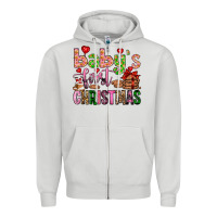 Dove Grey baby's first christmas Zipper Hoodie - FaDigitalArtStudio