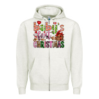 Oatmeal Heather baby's first christmas Zipper Hoodie - FaDigitalArtStudio