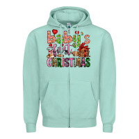 Seafoam baby's first christmas Zipper Hoodie - FaDigitalArtStudio