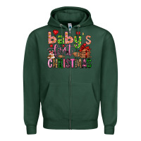 Sports Green baby's first christmas Zipper Hoodie - FaDigitalArtStudio