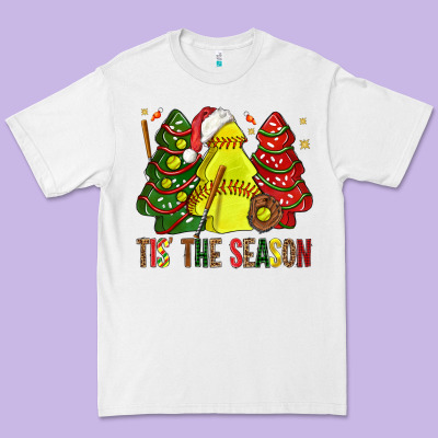 Tis' The Season Softball Christmas Cakes Bbs Premium Tee Designed By Bundleandbundleshop