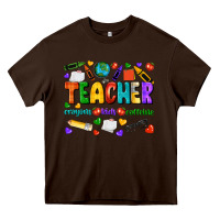 Chocolate Brown teacher crayons kids caffeine Heavy Core Tee - NancyCooperArtShop