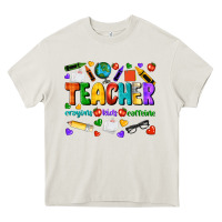Cream teacher crayons kids caffeine Heavy Core Tee - NancyCooperArtShop