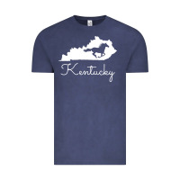 Kentucky Horse Map State , Best Gift, Costume, Halloween, Xmas, Christ Vintage Tee | Teevron