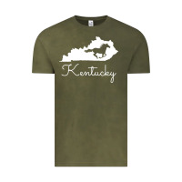 Vintage Olive Kentucky Horse Map State , best gift, costume, halloween, xmas, christ Vintage Tee - maiPhamDesign