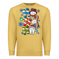 Antique Gold ho ho ho teeth Premium Sweatshirt - CowhideDigitalArt