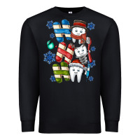 Black ho ho ho teeth Premium Sweatshirt - CowhideDigitalArt