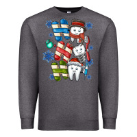 Charcoal Heather ho ho ho teeth Premium Sweatshirt - CowhideDigitalArt