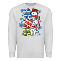 Dove Grey ho ho ho teeth Premium Sweatshirt - CowhideDigitalArt