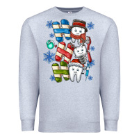 Heather Grey ho ho ho teeth Premium Sweatshirt - CowhideDigitalArt