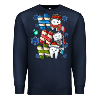 Navy ho ho ho teeth Premium Sweatshirt - CowhideDigitalArt