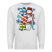 Oatmeal Heather ho ho ho teeth Premium Sweatshirt - CowhideDigitalArt