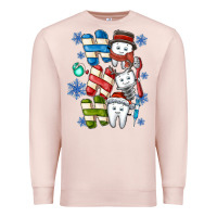 Pale Pink ho ho ho teeth Premium Sweatshirt - CowhideDigitalArt