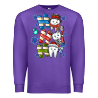 Purple ho ho ho teeth Premium Sweatshirt - CowhideDigitalArt