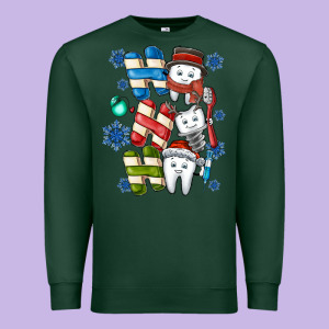 Ho Ho Ho Teeth Premium Sweatshirt Designed By Cowhidedigitalart