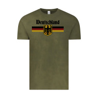 Vintage Olive DEUTSCHLAND Germany Flag Coat of Arms Eagle Banner Vintage , best gift Vintage Tee - maiPhamDesign